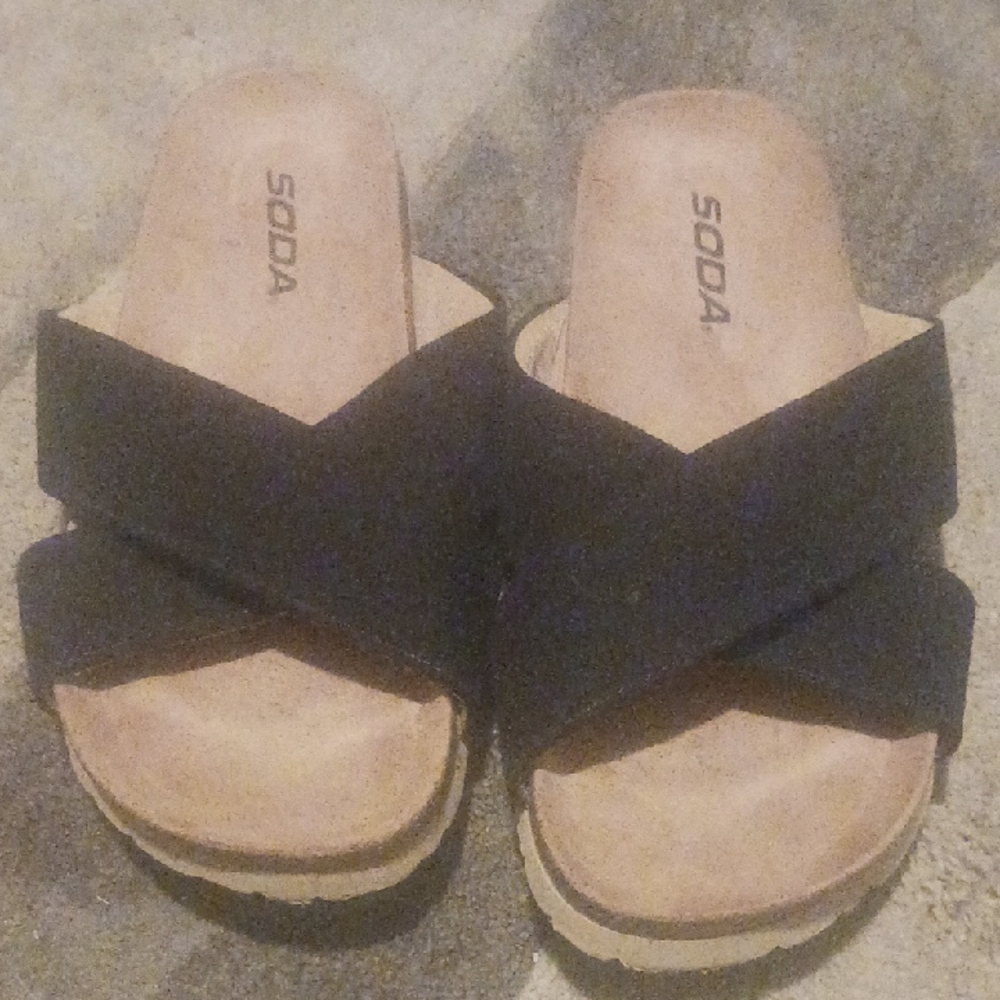 Soda Women's Black Sandals